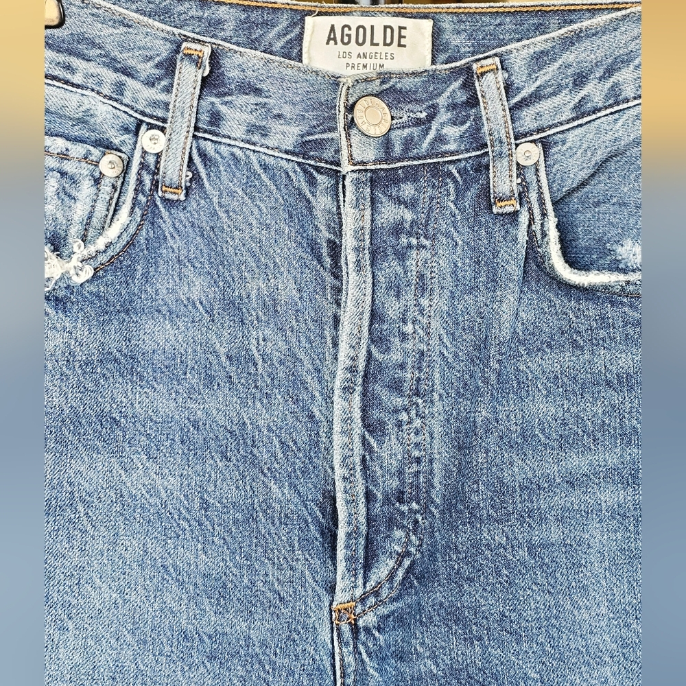 Agolde Riley High Rise Straight Crop Jeans - Picture 6 of 11
